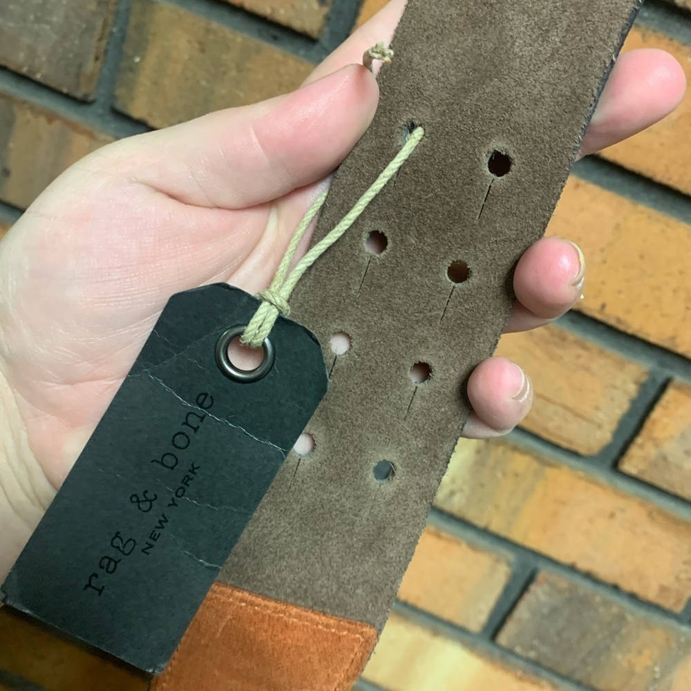 Rag & Bone Brown and Orangish Real Leather Belt - Picture 4 of 7